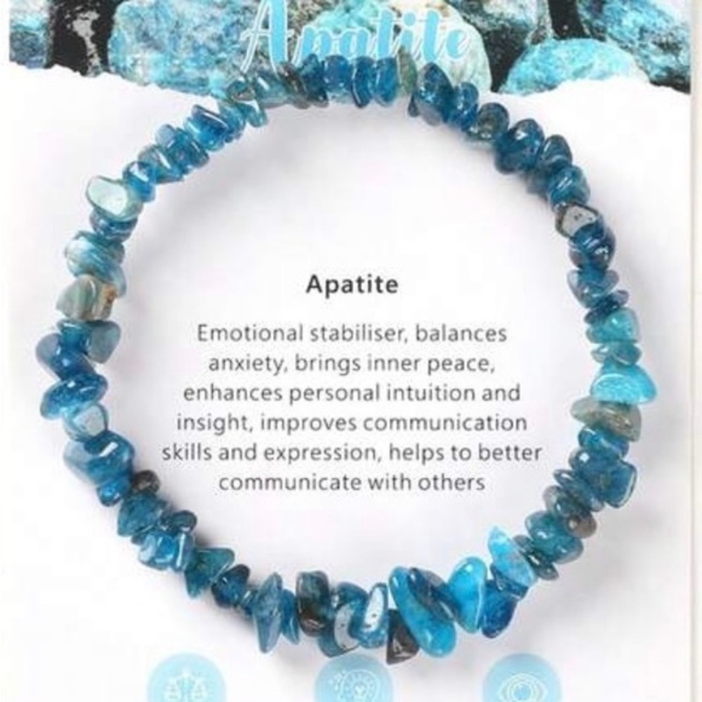 NWT Blue Apatite Stone Bracelet